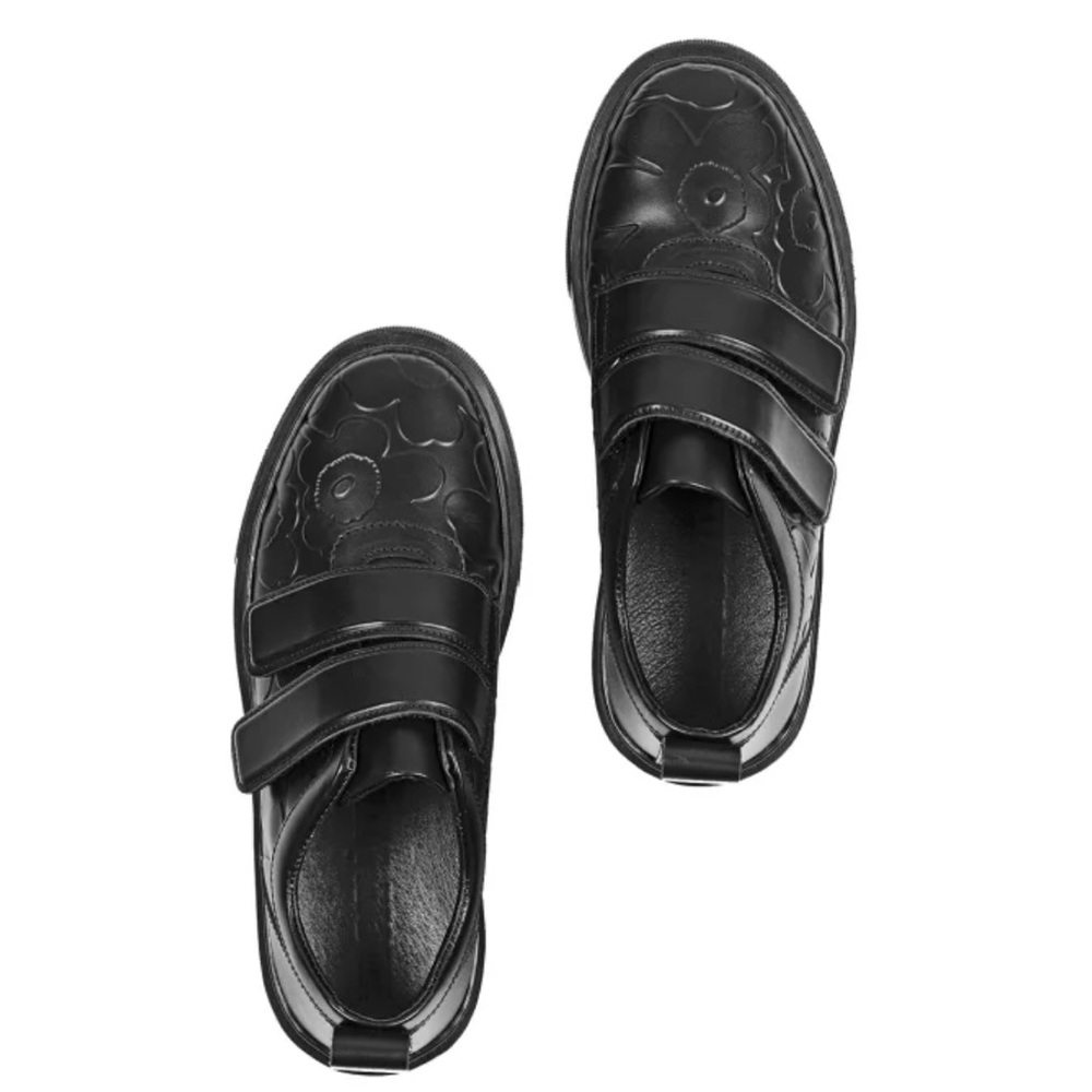 Marimekko Black Leather Rinnekedolla Sneakers - Picture 2 of 10